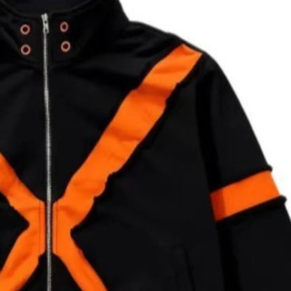 Urban Patchwork Zip-Up Jacket